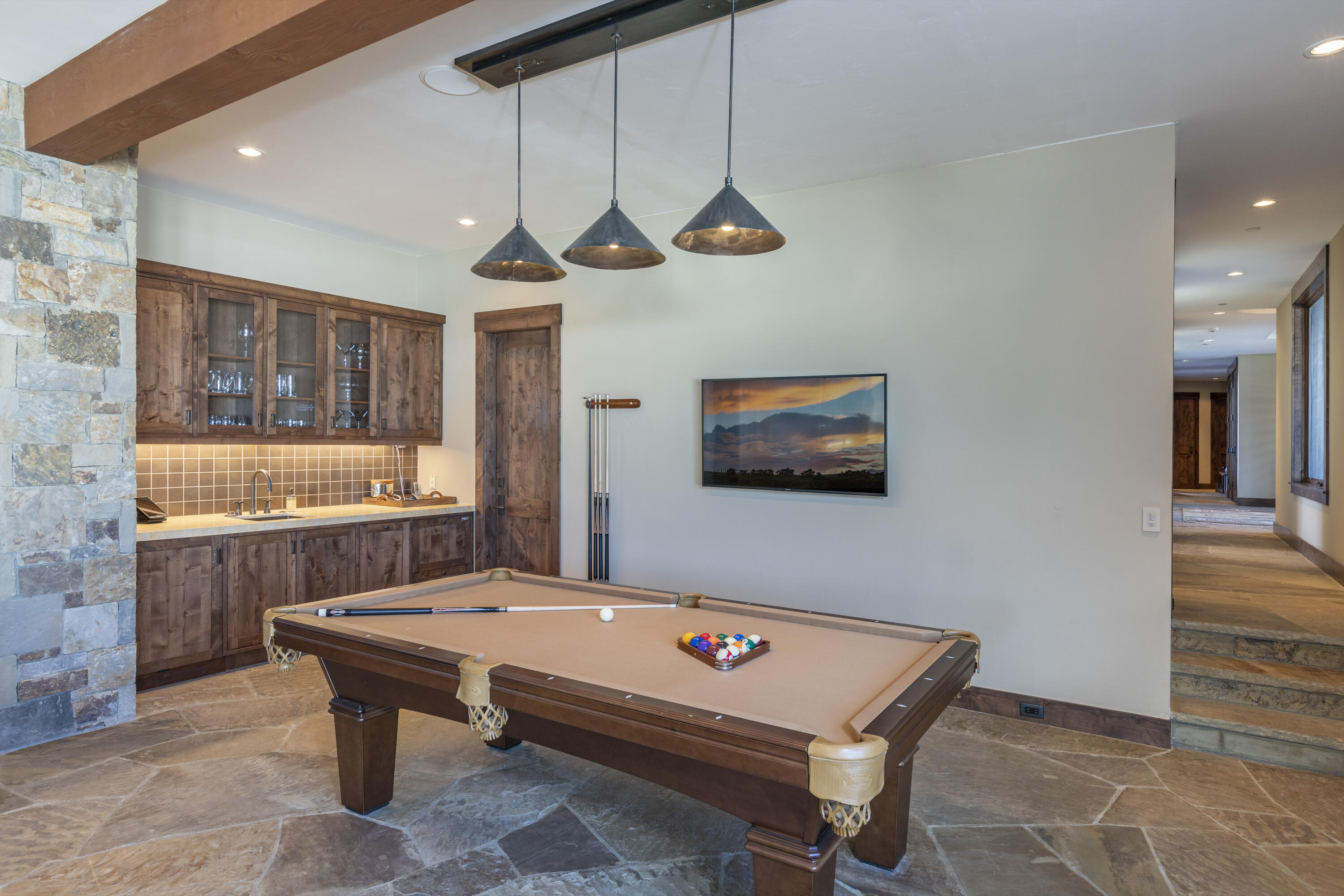 397 Muddy Creek Placerville, CO 81430 - Photo 22 of 22 a room with pool table and windows