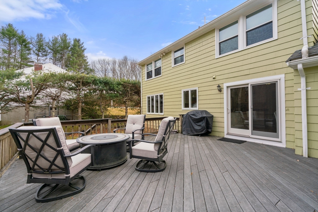 80 Oak Hill Drive Sharon, MA 02067 - Photo 27 of 36 a view of a chairs and table on the deck