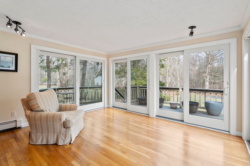 80 Oak Hill Drive Sharon, MA 02067 - Photo 10 of 36 a living room with furniture large windows and wooden floor