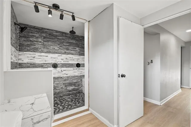 a view of a walk in closet