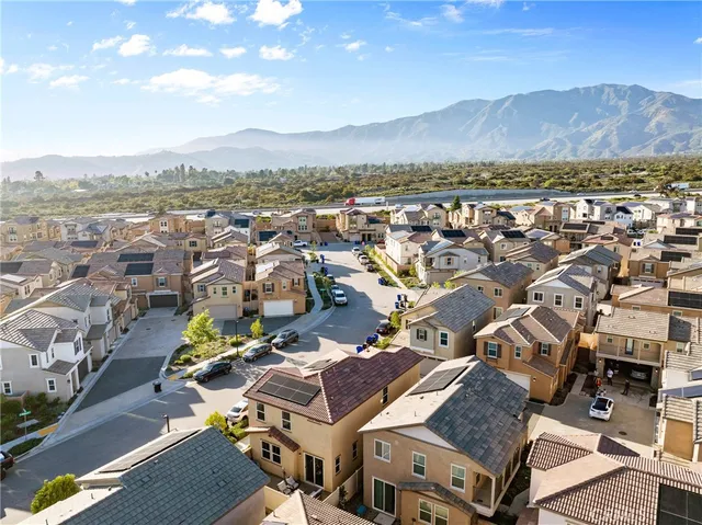 an aerial view of multiple house