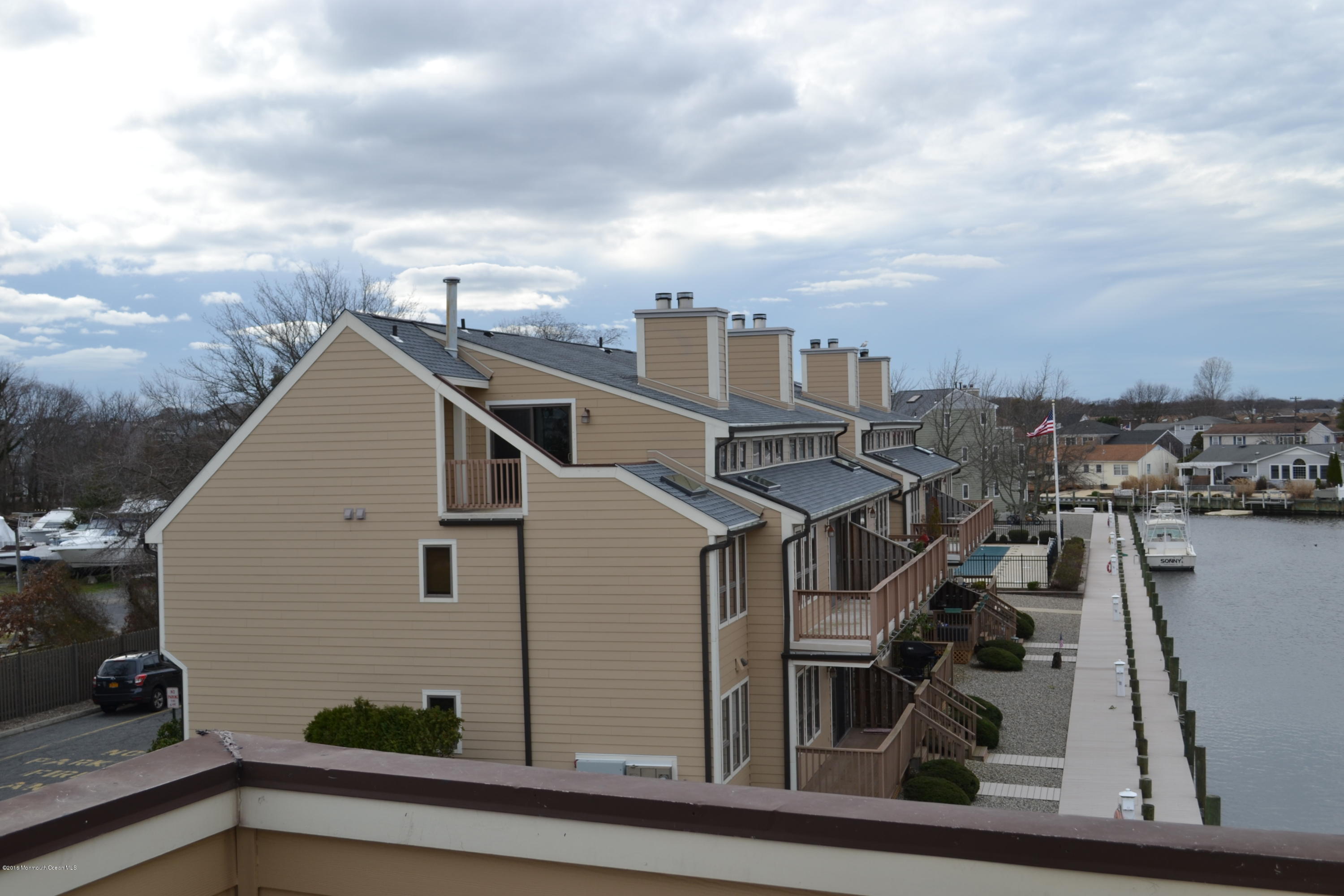 a view of a city from a balcony