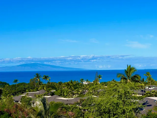 a view of ocean and mountain