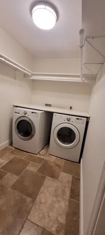 a view of a room with an empty space