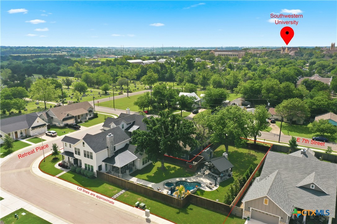 105 Retreat Place Georgetown, TX 78626 - Photo 7 of 42 an aerial view of multiple house