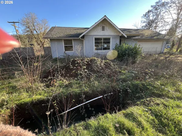 a view of a house with a yard and plants