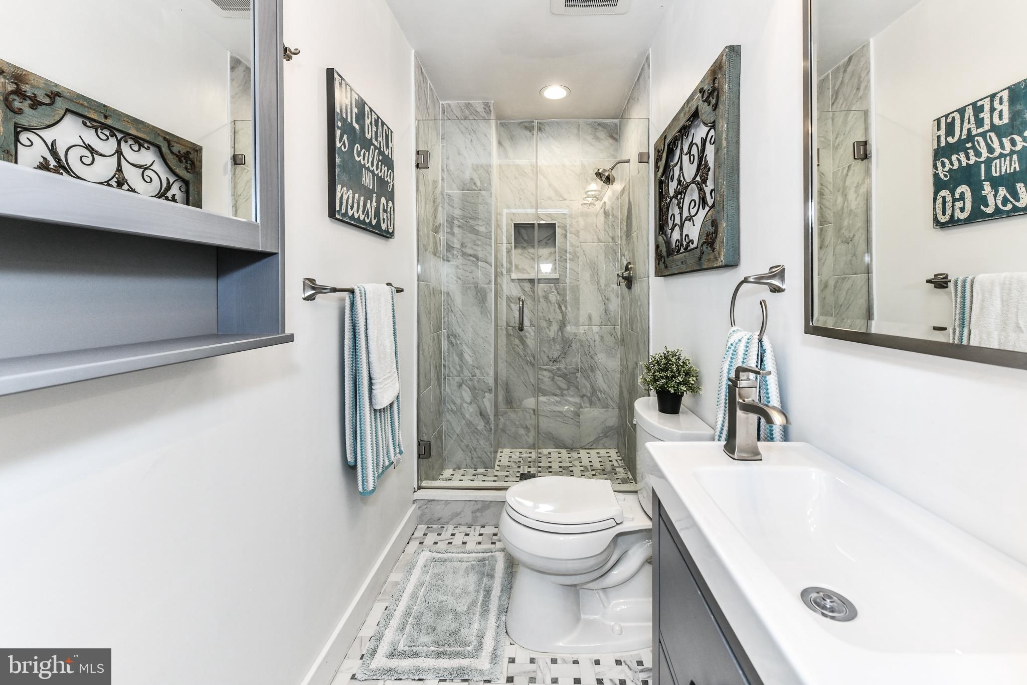 11485 Waterview Cluster Reston, VA 20190 - Photo 27 of 50 Fully Renovated Master BA with Walk-In Shower