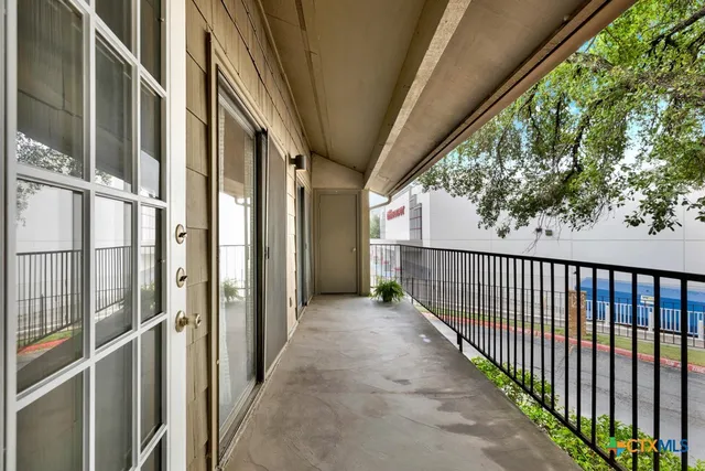 a view of a balcony