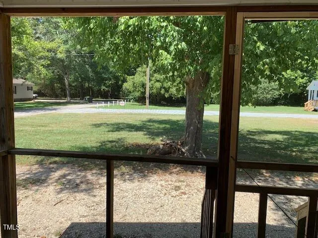 a view of a garden from a window