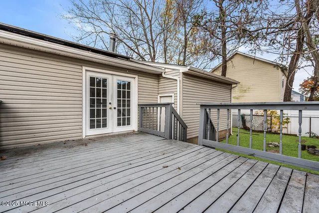 a view of a house with a large window
