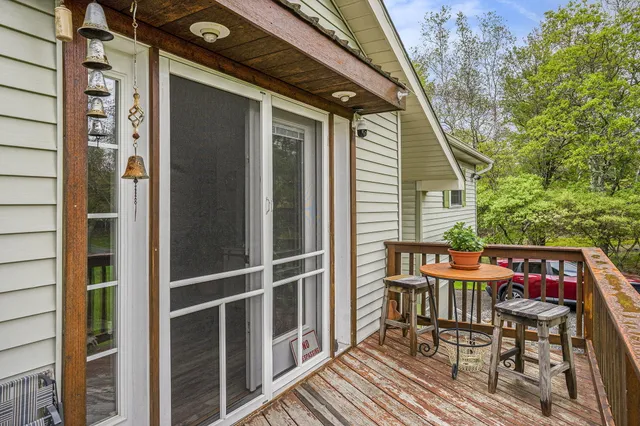 a outdoor view with a sitting space