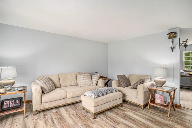 a living room with furniture and a couch