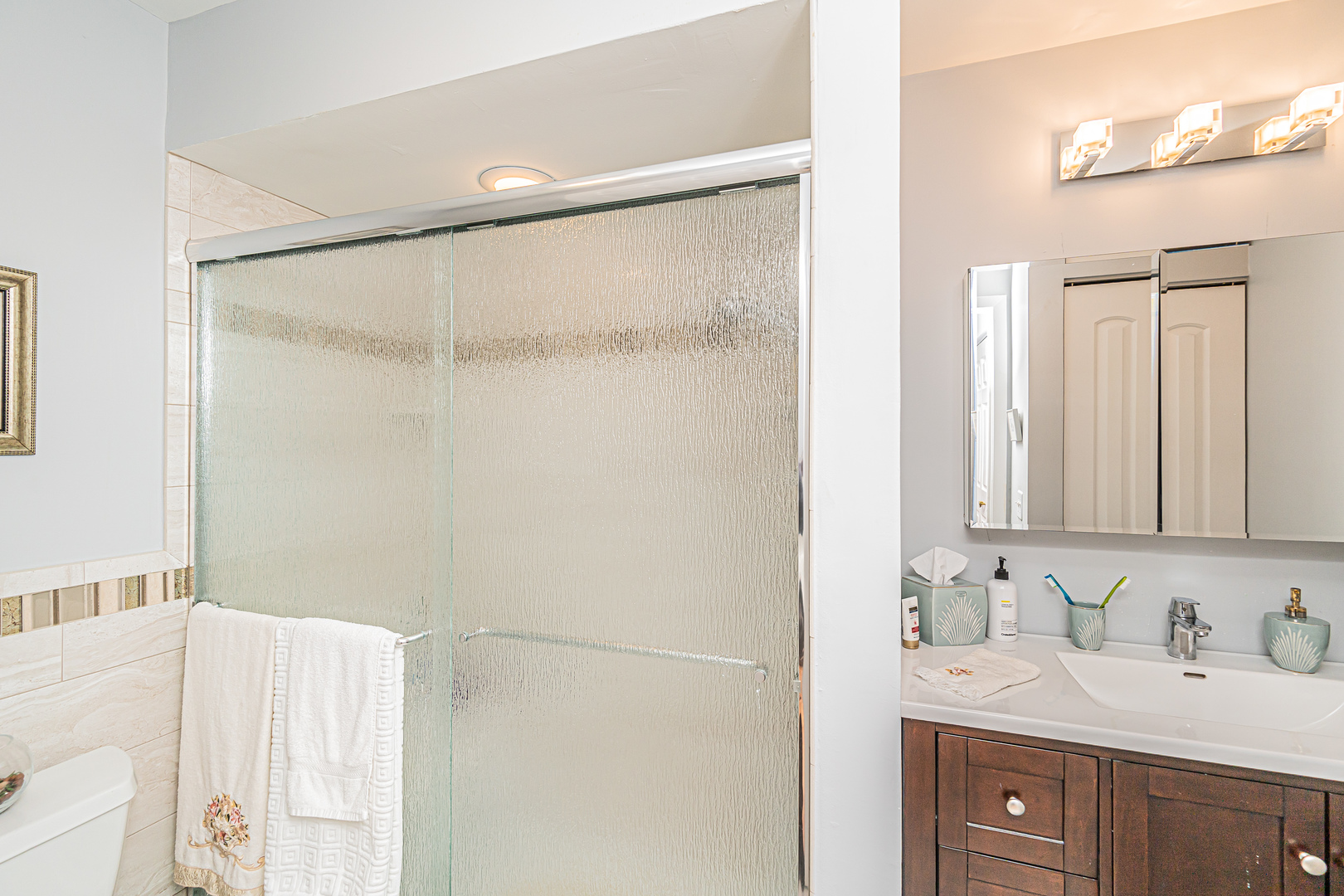 159 Harding Avenue Des Plaines, IL 60016 - Photo 26 of 44 a bathroom with a sink and a mirror