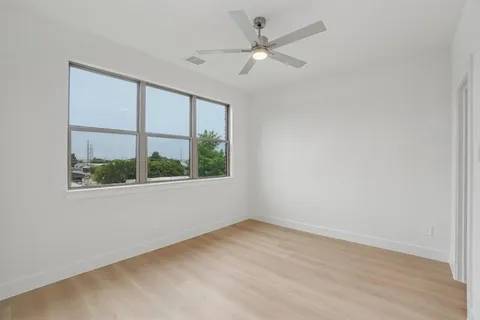 an empty room with a window