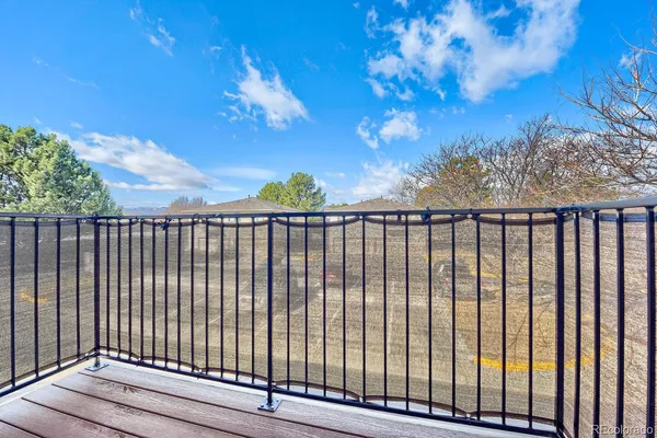 a view of a black gate