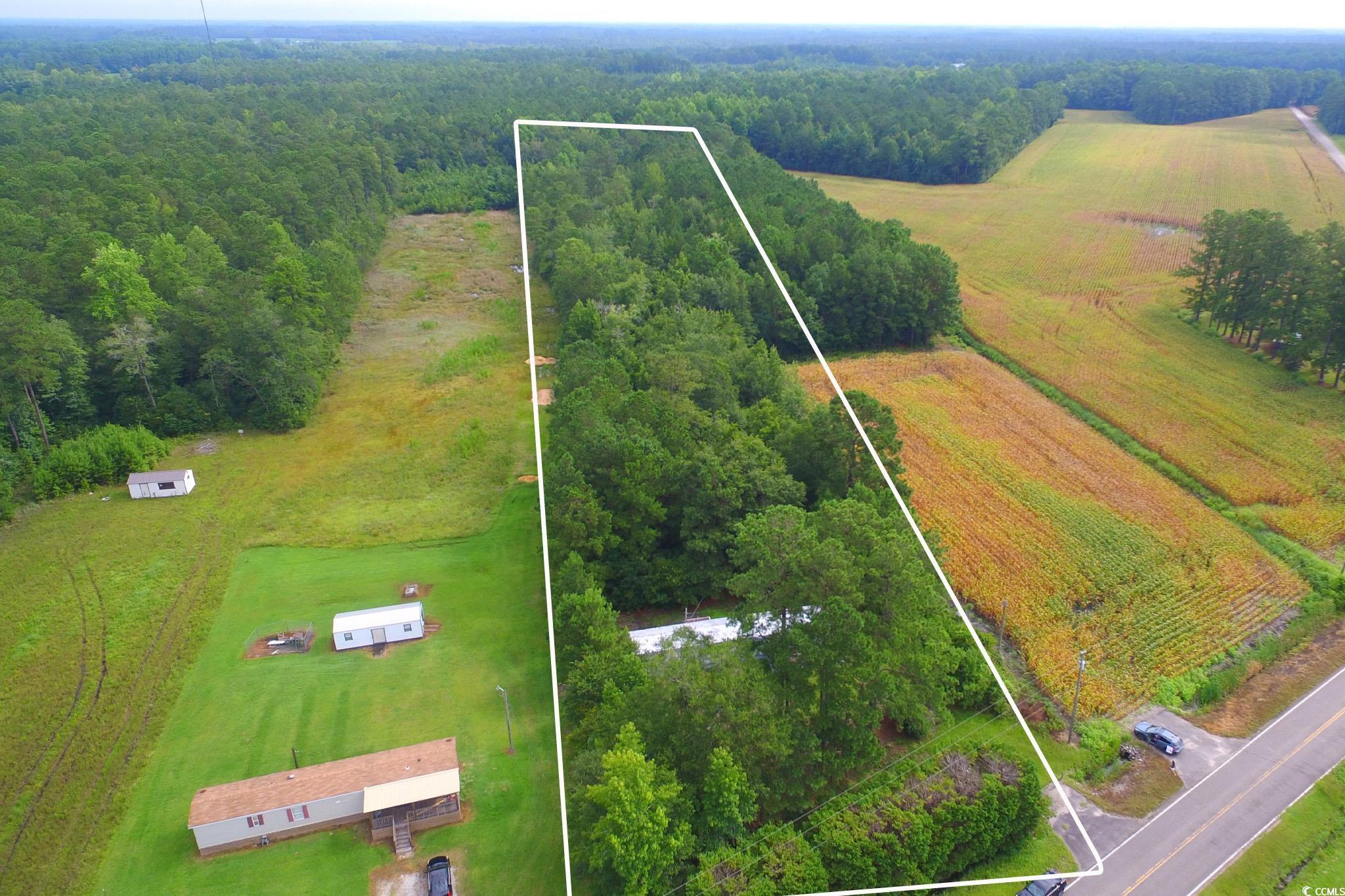 2187 Armview Road Loris, SC 29569 - Photo 2 of 13 Overview of rural landscape with property boundaries highlighted