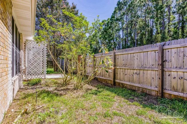 a view of a backyard