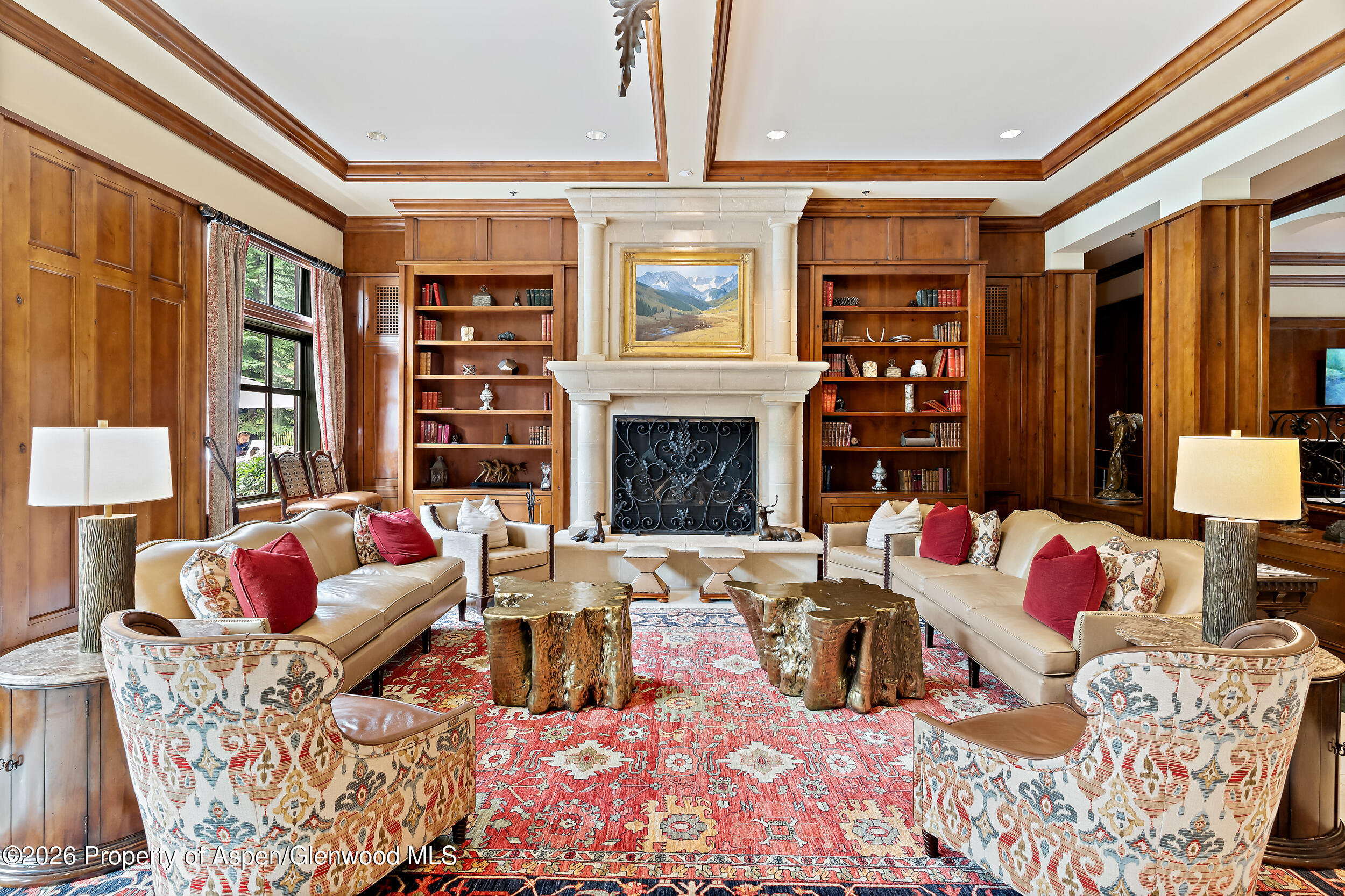 39 Boomerang Road, Unit 8210/WINTER INTEREST 3 Aspen, CO 81611 - Photo 20 of 44 a living room with furniture fireplace and flat screen tv