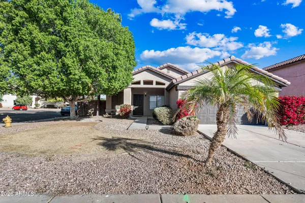 a view of a house with a patio