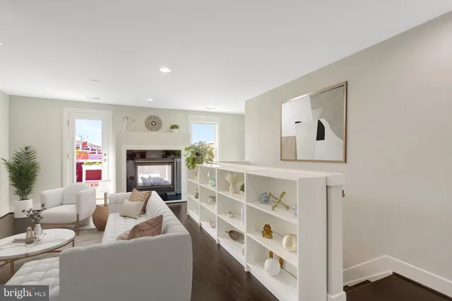 a view of a terrace with seating space