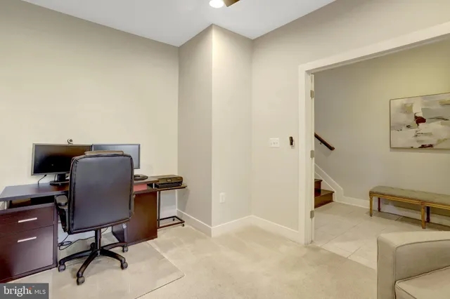 a view of a building and a street