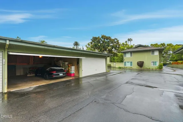 a view of a car garage