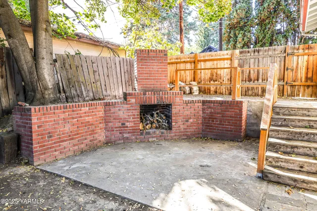 a view of a door with a yard