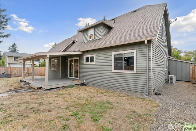 a view of porch with wooden floor