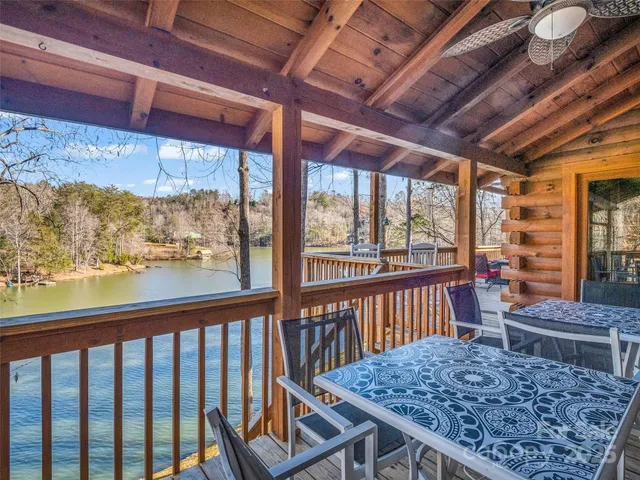a view of a porch with furniture