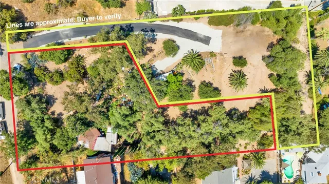 a view of a yard with a tree