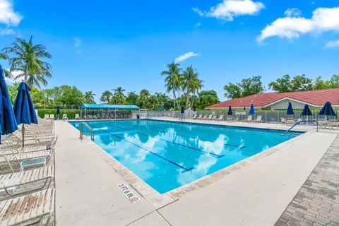 a view of a park with a slide