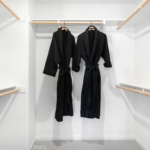 a close view of walk in closet