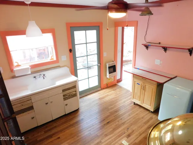 a view of balcony and yard