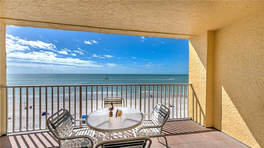 17200 Gulf Boulevard, Unit 308 North Redington Beach, FL 33708 - Photo 1 of 1 Private beachfront balcony