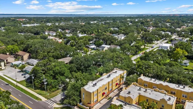 a view of city and mountain