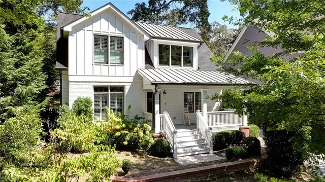 a front view of a house with porch