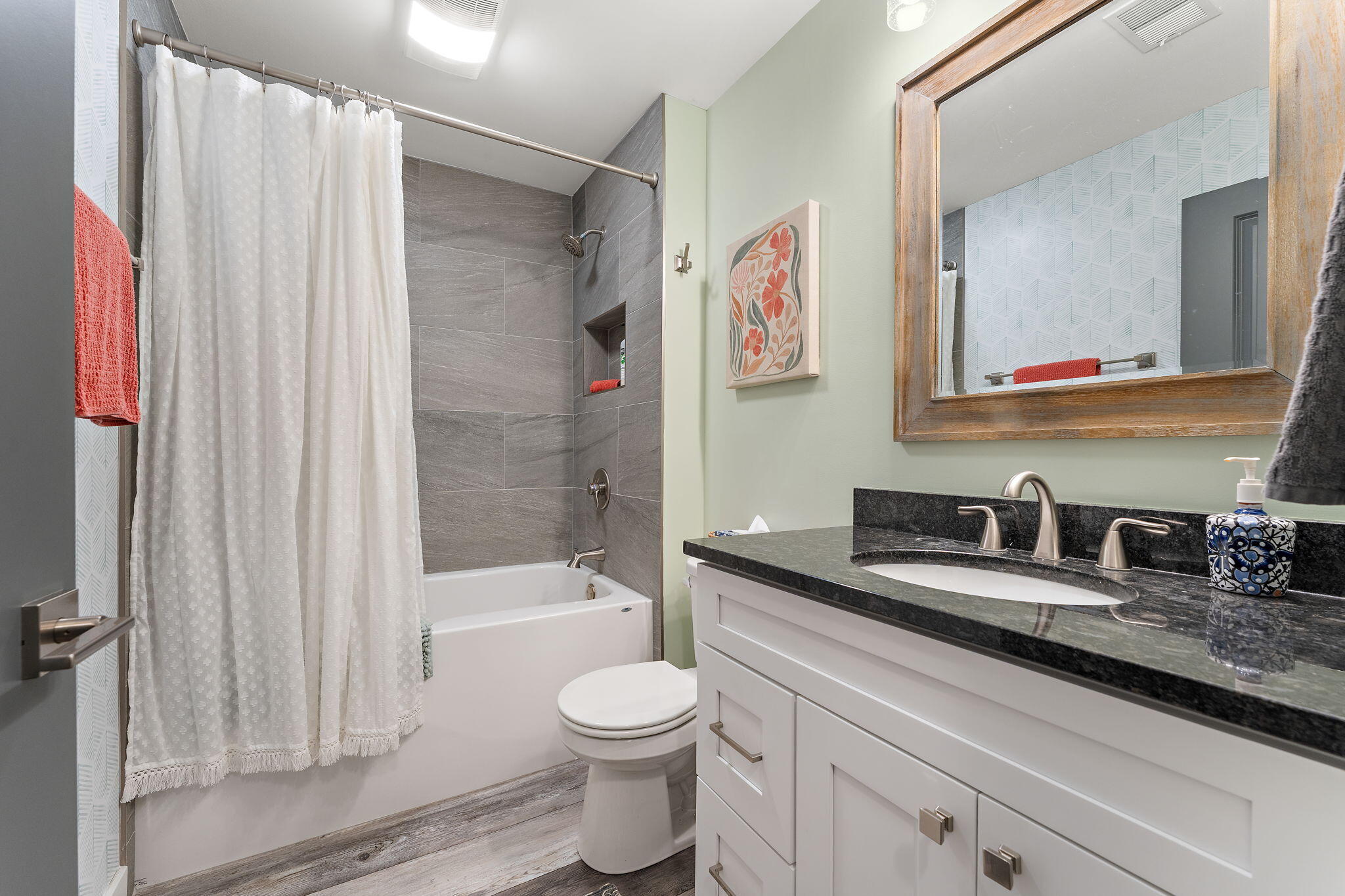 4200 Cardinal Lane Valparaiso, IN 46383 - Photo 21 of 44 a bathroom with a granite countertop bathtub sink vanity mirror and toilet