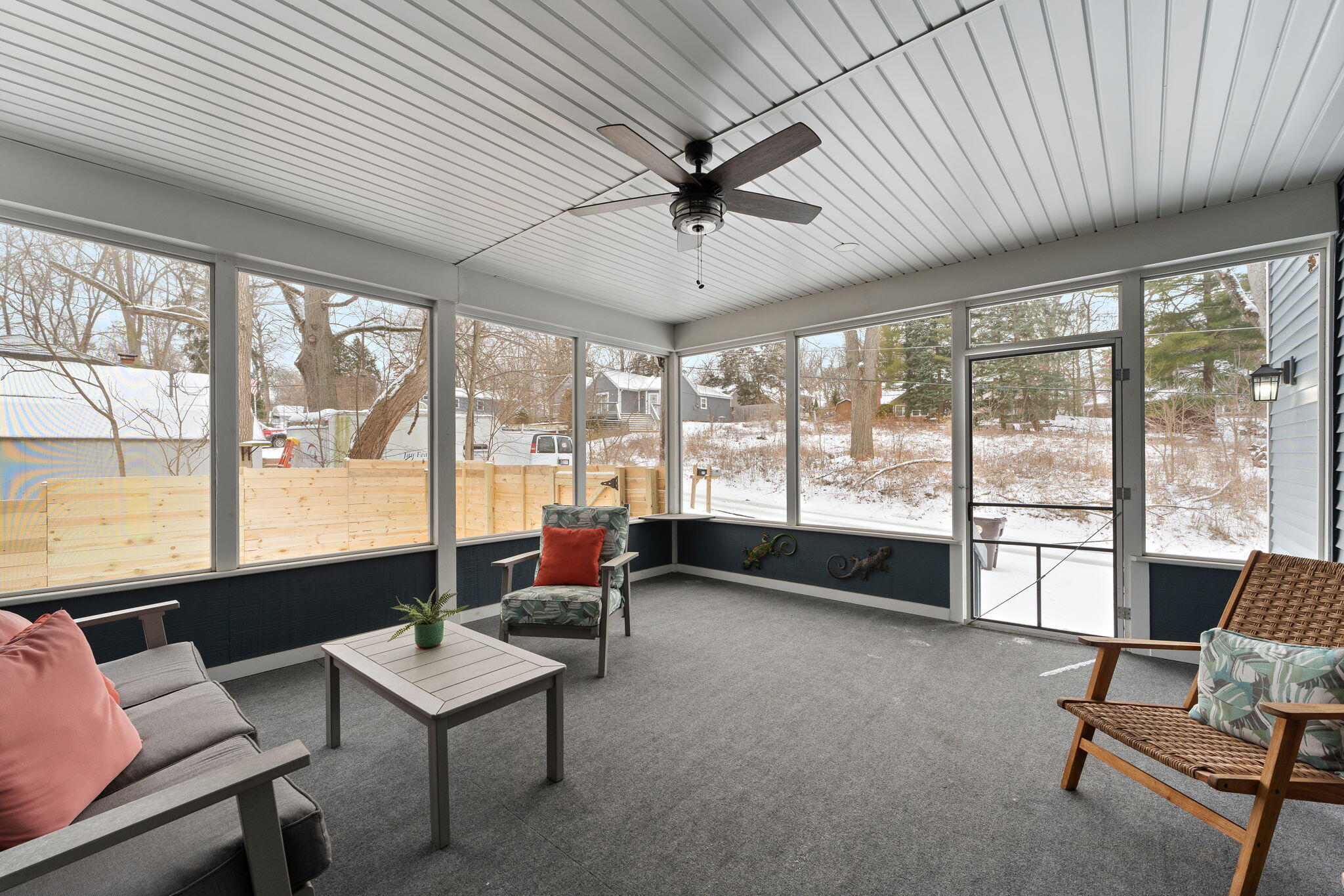 4200 Cardinal Lane Valparaiso, IN 46383 - Photo 3 of 44 a living room with furniture a ceiling fan and a large window