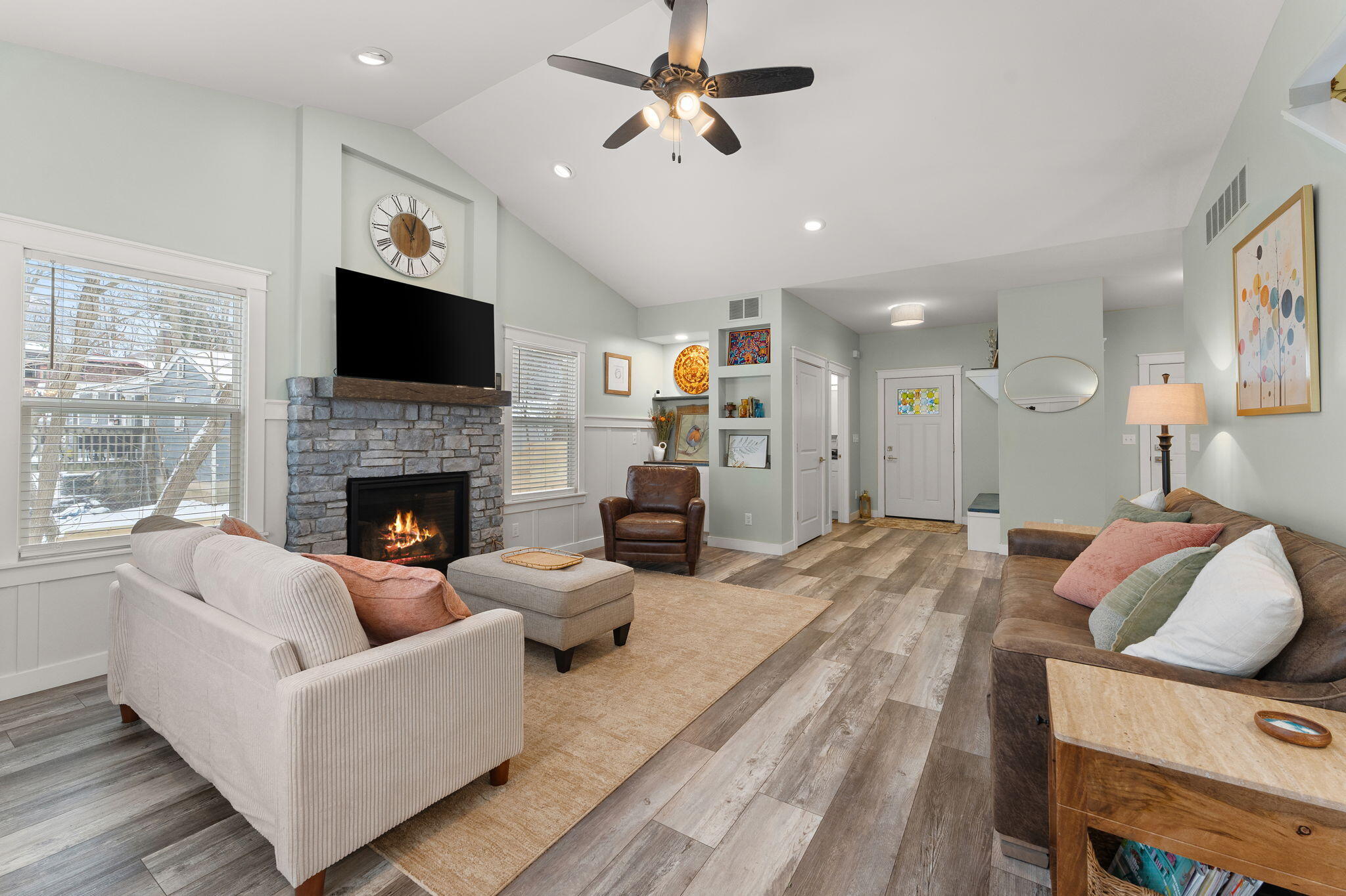 4200 Cardinal Lane Valparaiso, IN 46383 - Photo 8 of 44 a living room with furniture fireplace and flat screen tv