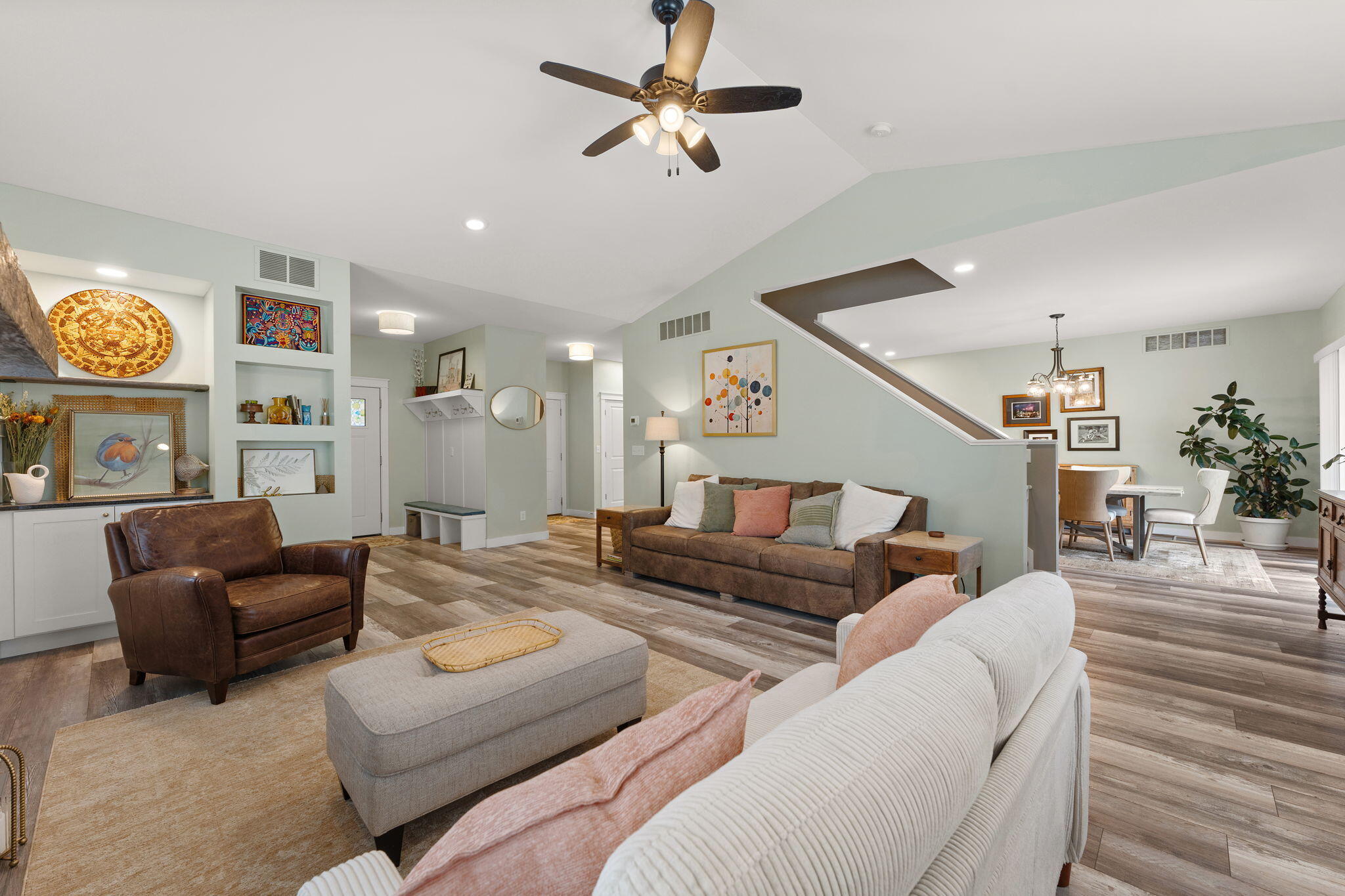 4200 Cardinal Lane Valparaiso, IN 46383 - Photo 9 of 44 a living room with furniture and a chandelier