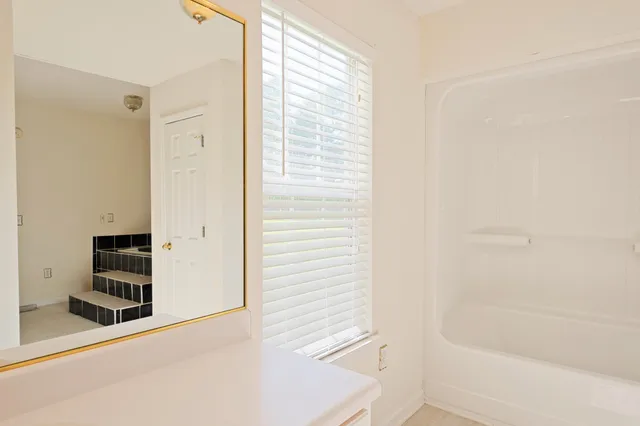 an empty room with a window