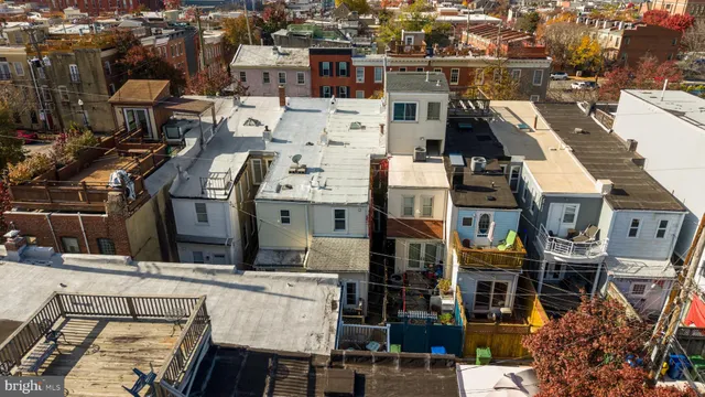 an aerial view of multiple house