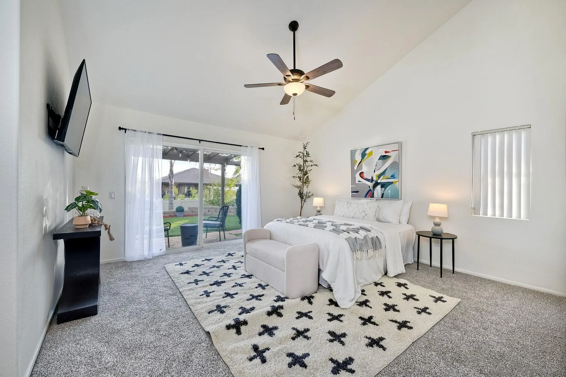2859 Manzanita View Road Alpine, CA 91901 - Photo 28 of 66 a bedroom with a bed and a chandelier