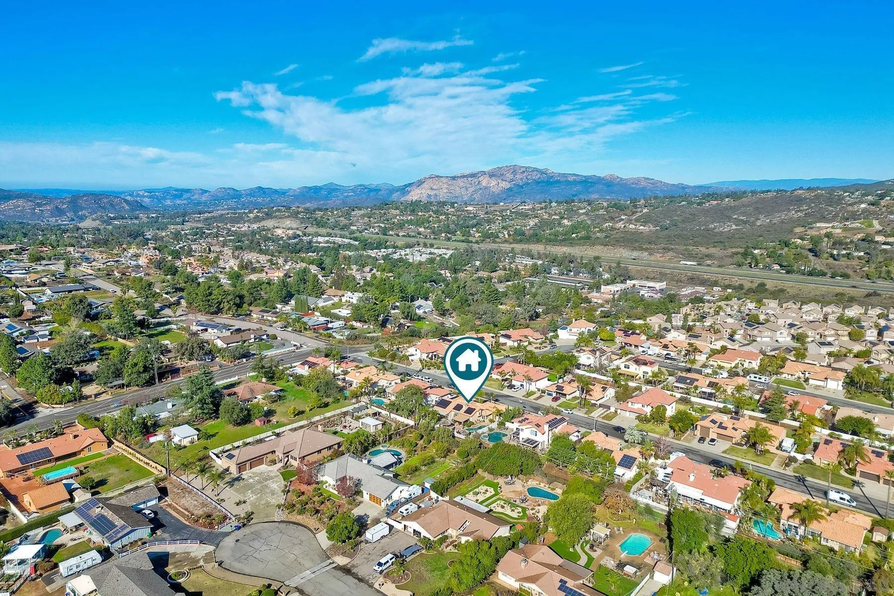 2859 Manzanita View Road Alpine, CA 91901 - Photo 64 of 66 an aerial view of residential houses with outdoor space