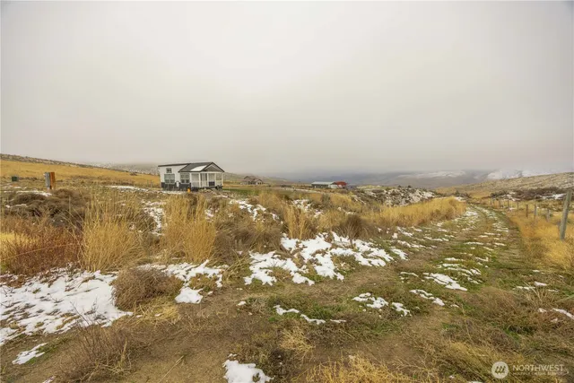 an empty room with an ocean view