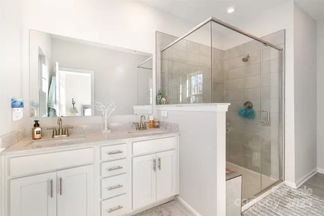 a view of a brick building with many windows