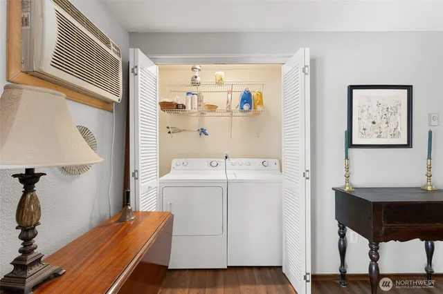 a bedroom with a bed and a walk in closet