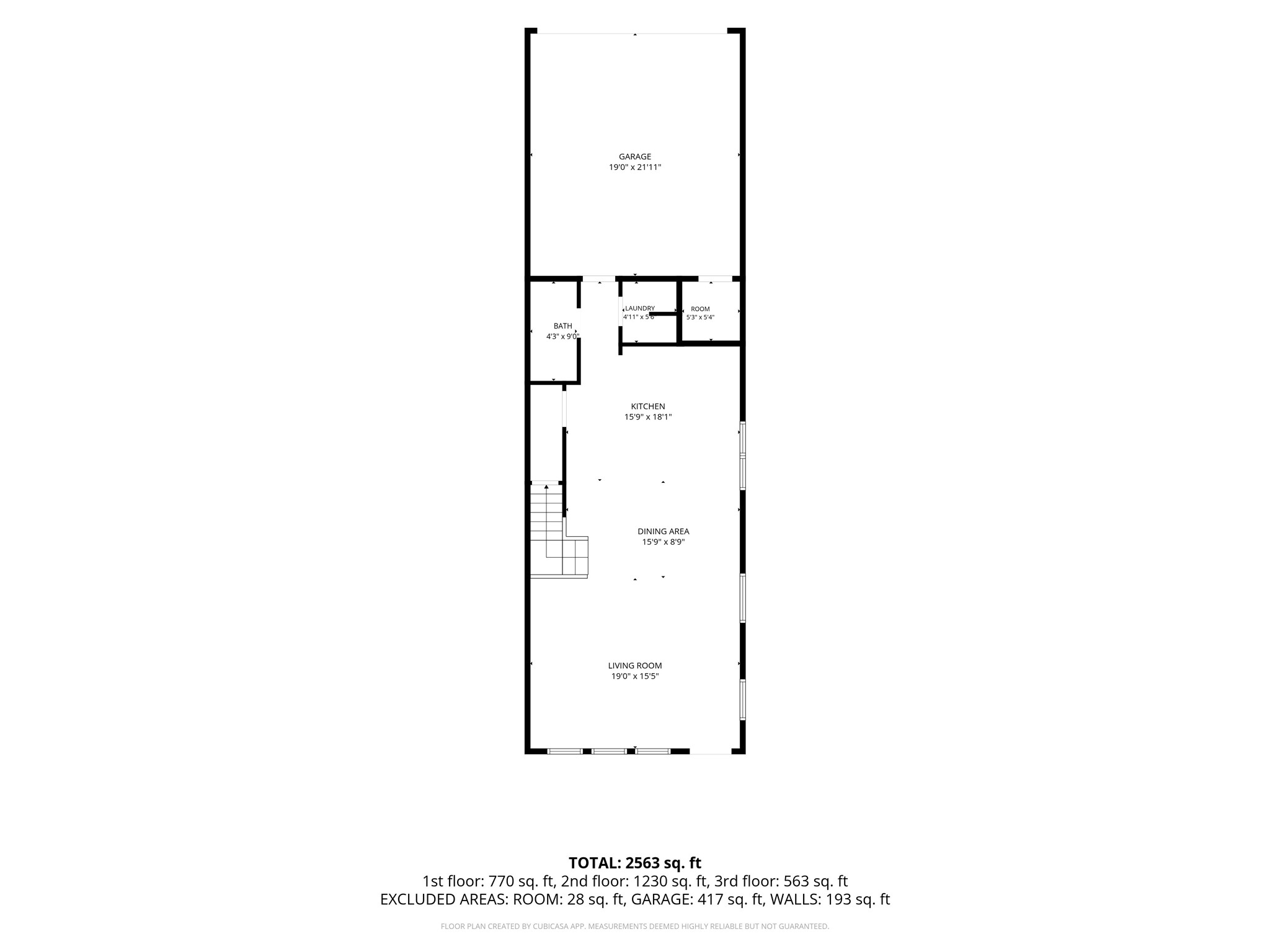 1423 Colorado Street Houston, TX 77007 - Photo 26 of 28 1423 Colorado St. first floor plan