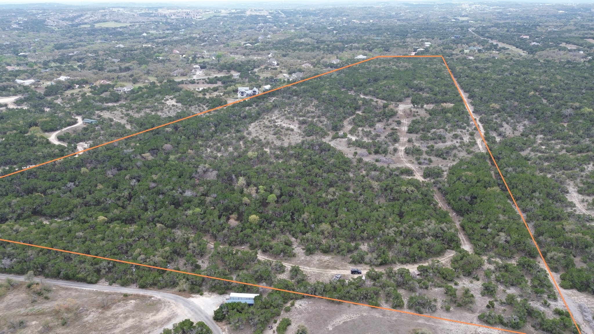 Over 33 acres of immaculate hill country land. Property lines approximately, buyer to verify.
