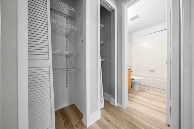 a view of closet area